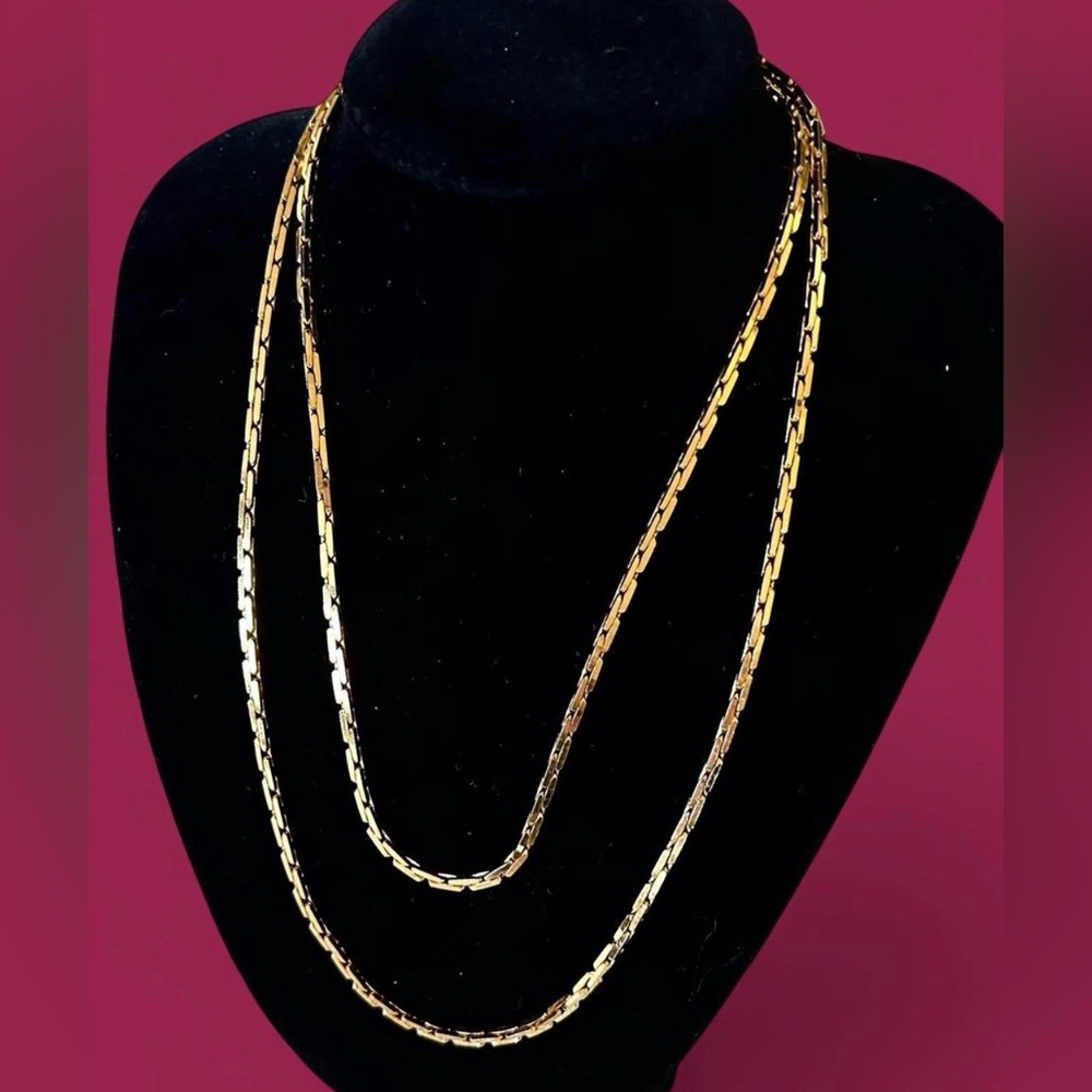 Vintage Napier Gold Tone Long Chain
